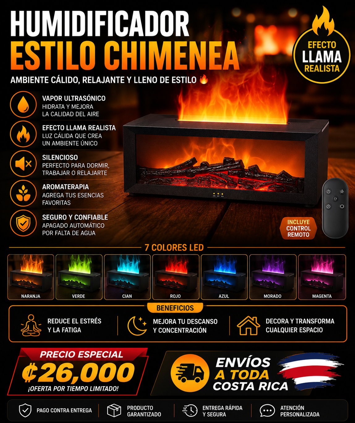 Humificador Estilo Chimenea