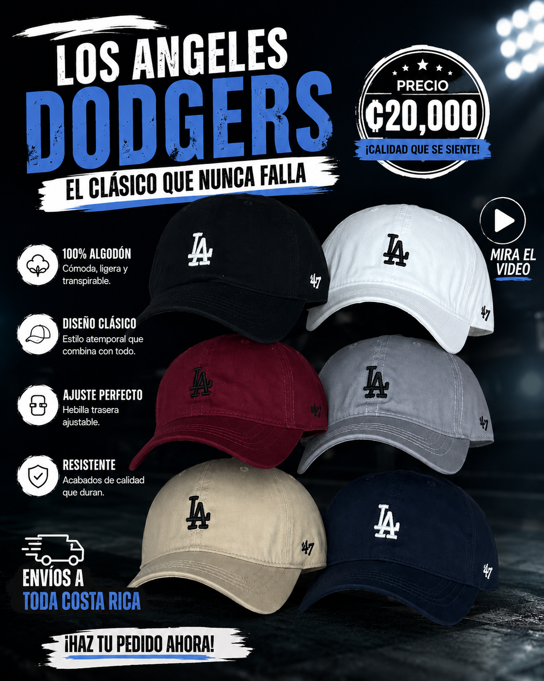 Gorras Los Angeles Dodgers: comodidad, calidad y actitud en cada detalle.