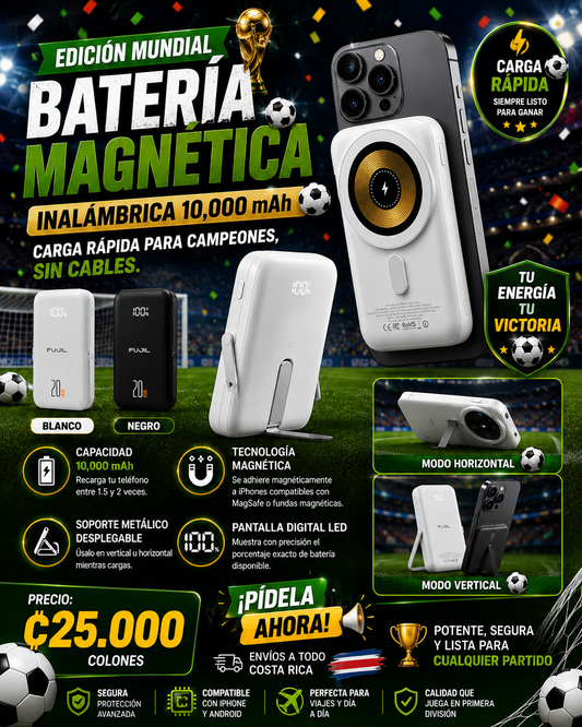 ⚽ NO DEJES QUE TU BATERÍA ABANDONE EL PARTIDO 🏆