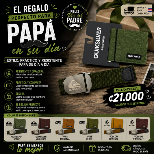 UN REGALO QUE PAPÁ REALMENTE VA A USAR Billetera + Cinturón Premium