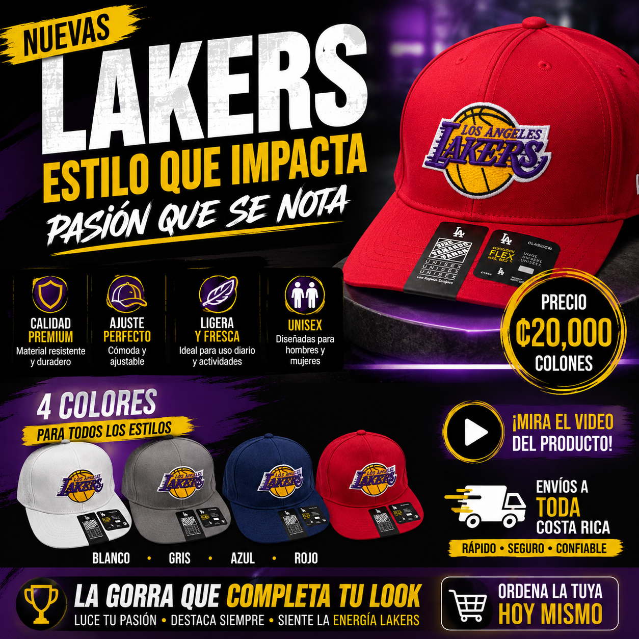 Gorras Los Angeles Lakers: Lleva tu pasión con el mejor estilo