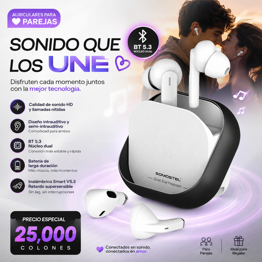 El sonido perfecto para compartir momentos - AUDIFONOS CON 2 PARES i350