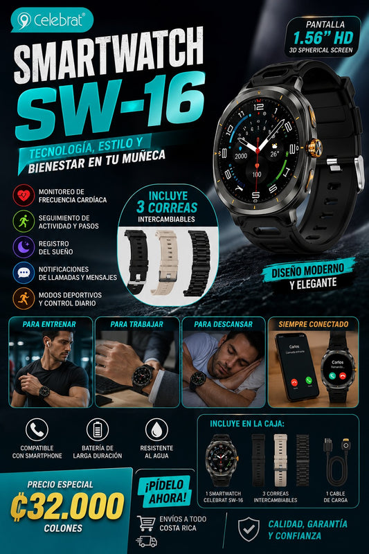 Smartwatch Celebrat SW-16